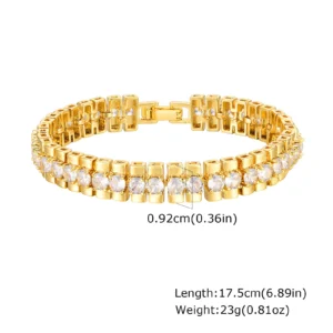 Pulseira  Ouro 18k com pedras  Zircónia